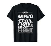 La Lucha de mi Esposa con Cinta Gris Conciencia de Parkinson Camiseta