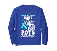 La Lucha de mi Hermana Mi Lucha Conciencia Pots Manga Larga, Unisex para Adultos, Azul Real, M
