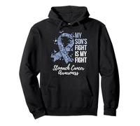 La Lucha de mi Hijo es mi Lucha contra el cáncer de estómago Sudadera con Capucha