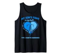 La Lucha de mi Hijo es mi Lucha Tipo 1 Mes de concientización sobre la Diabetes Camiseta sin Mangas