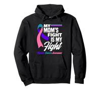 La Lucha de mi Madre es mi Lucha contra el cáncer de tiroides Sudadera con Capucha