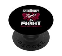 La Lucha de mi Novio es mi Lucha contra la Conciencia de células falciformes PopSockets PopGrip Adhesivo