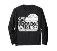 La lucha de mi padre es mi lucha Guerrero de concientización sobre el cáncer de pulmón Manga Larga