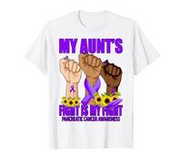 La Lucha de mi tía es mi Lucha contra el cáncer de páncreas Camiseta, Hombre, Blanco, S