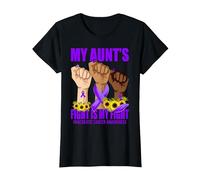 La Lucha de mi tía es mi Lucha contra el cáncer de páncreas Camiseta, Mujer, Negro, L