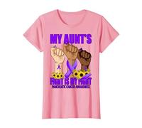 La Lucha de mi tía es mi Lucha contra el cáncer de páncreas Camiseta, Mujer, Rosado, M
