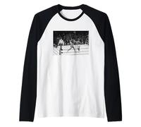 La Lucha Muhammad Ali Joe Frazier aterriza el Boxeo de Gancho Izquierdo Camiseta Manga Raglan