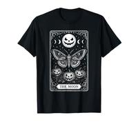 La Luna Jack o Lantern Moon Mystical Moth Tarot Card Camiseta