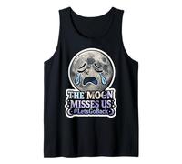 La Luna Nos extraña #LetsGoBack Llorando Luna Triste Camiseta sin Mangas