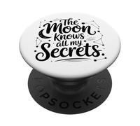 La Luna Sabe Todos mis Secretos Vibes celestiales PopSockets PopGrip Adhesivo
