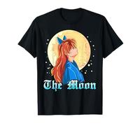 La Luna Tarot Anime Chica Estética Kawaii Dibujos Animados Astrología Camiseta