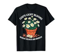 La luz de Dios florece Donde los Corazones están Rotos Cristiano Jesús Camiseta