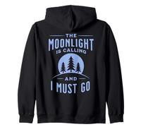 La luz de la Luna Llama a la Luna Llena Senderismo Camping Sudadera con Capucha