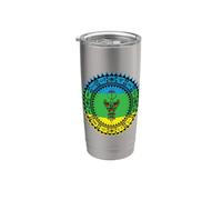 LA LUZ DE MI CULTURA KABYLE AMAZIGH art Vaso térmico de acero inoxidable de doble pared