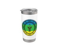 LA LUZ DE MI CULTURA KABYLE AMAZIGH art Vaso térmico de acero inoxidable de doble pared