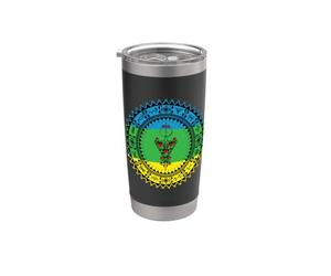 LA LUZ DE MI CULTURA KABYLE AMAZIGH art Vaso térmico de acero inoxidable de doble pared