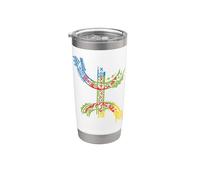 LA LUZ DE MI CULTURA KABYLE AMAZIGH Vaso térmico de acero inoxidable de doble pared