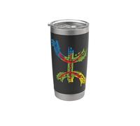 LA LUZ DE MI CULTURA KABYLE AMAZIGH Vaso térmico de acero inoxidable de doble pared