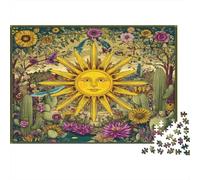 La luz del Sol era Radiante; había Flores y Cactus 1000 Piezas Rompecabezas para Adultos para Amantes O Amigos Imposable 52x38cm/1000pcs