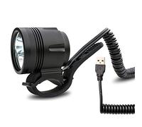 La luz USB para bicicleta y casco con 950 lúmenes | 4 modos de luz | puede funcionar con cualquier batería externa de 5V con salida de 2A