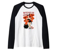 La Magia de Halloween de Witches Be Crazy Camiseta Manga Raglan
