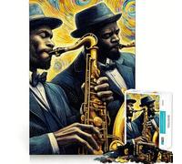 La Magia del Jazz Rompecabezas de 1000 Piezas para Adultos Regalos para Fortalecer la Memoria Tiempo de Serenidad Calidad Borde Deseo de Santa 38x26cm