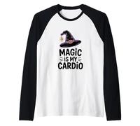 La Magia es mi diversión Cardiovascular para Halloween como Bruja Camiseta Manga Raglan