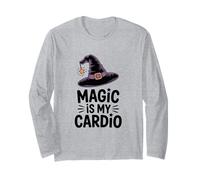 La Magia es mi diversión Cardiovascular para Halloween como Bruja Manga Larga