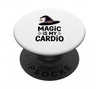 La Magia es mi diversión Cardiovascular para Halloween como Bruja PopSockets PopGrip Adhesivo