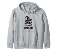 La Magia es mi diversión Cardiovascular para Halloween como Bruja Sudadera con Capucha
