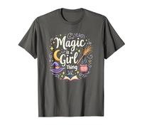 La Magia es una Cosa de Chicas: capricho Brujo para Encantadoras Camiseta, Hombre, Asfalto, L