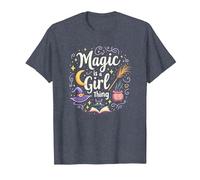 La Magia es una Cosa de Chicas: capricho Brujo para Encantadoras Camiseta, Hombre, Azul Jaspeado, S