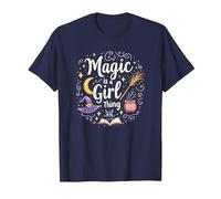 La Magia es una Cosa de Chicas: capricho Brujo para Encantadoras Camiseta, Hombre, Azul Marino, M