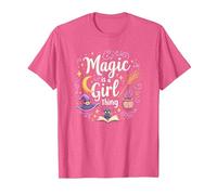 La Magia es una Cosa de Chicas: capricho Brujo para Encantadoras Camiseta, Hombre, Rosa Jaspeado, XL