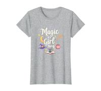 La Magia es una Cosa de Chicas: capricho Brujo para Encantadoras Camiseta, Mujer, Gris Jaspeado, 3XL