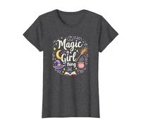 La Magia es una Cosa de Chicas: capricho Brujo para Encantadoras Camiseta, Mujer, Jaspeado Oscuro, M