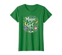 La Magia es una Cosa de Chicas: capricho Brujo para Encantadoras Camiseta, Mujer, Verde Kelly, S