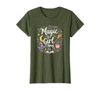 La Magia es una Cosa de Chicas: capricho Brujo para Encantadoras Camiseta, Mujer, Verde Oliva, XL