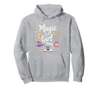 La Magia es una Cosa de Chicas: capricho Brujo para Encantadoras Sudadera con Capucha, Unisex para Adultos, Gris Jaspeado, M