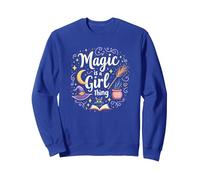 La Magia es una Cosa de Chicas: capricho Brujo para Encantadoras Sudadera, Unisex para Adultos, Azul Real, M