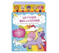 La magie des licornes: Bloc de dessin, coloriage et activités. Plus de 30 activités + 5 crayons avec gomme !
