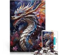 La magnificencia del dragón Rompecabezas para Adolescentes de 1000 Piezas Juegos Juguetes Regalo con Piezas de Formas aleatorias Que se entrelazan Completamente 38x26cm