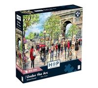 La Maison des Puzzles | Bajo el arco del Triunfo | Grand Puzzle 500 Piezas | Tema París | Ilustraciones de Richard Macneil | Dimensiones: 48 x 69 cm | Cartón certificado FSC
