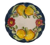 La Maison Unique: Plato hondo de 23,5 cm de cerámica vietrestre pintado a mano - Decoración "Limoni" Tradicional - Estilo costera de Amalfi - Made in Italy 2404251140