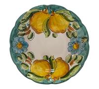 La Maison Unique: Plato hondo de 23,5 cm de cerámica vietrestre pintado a mano - Decoración "Limoni" Tradicional - Estilo costera de Amalfi - Made in Italy 2404251133
