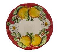 La Maison Unique: Plato hondo de 23,5 cm de cerámica vietrestre pintado a mano - Decoración "Limoni" Tradicional - Estilo costera de Amalfi - Made in Italy 2404251139