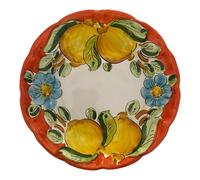 La Maison Unique: Plato hondo de 23,5 cm de cerámica vietrestre pintado a mano - Decoración "Limoni" Tradicional - Estilo costera de Amalfi - Made in Italy 2404251137