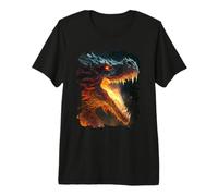 La majestad del dragón de Fuego en el Poder y Las Llamas Camiseta Premium