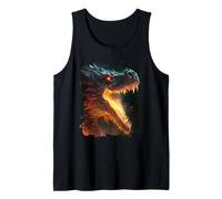 La majestad del dragón de Fuego en el Poder y Las Llamas Camiseta sin Mangas