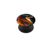 La majestad del dragón de Fuego en el Poder y Las Llamas PopSockets PopGrip Adhesivo